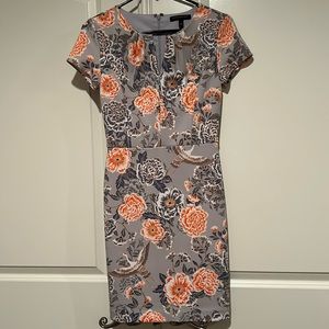 Classy flower short sleeve dress